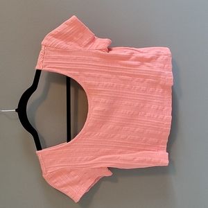 Cropped textured tee